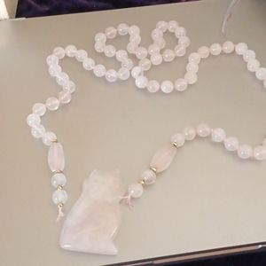 Rose quartz Necklace w/ pendant